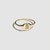 Minimal Sunflower Ring - Gold
