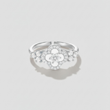 Clover Charm Ring- Silver
