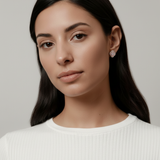 Clover Charm Earrings – Rose Gold