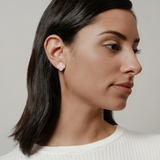 Clover Charm Earrings – Rose Gold