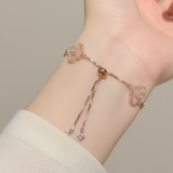Clover Charm Bracelet - Rose Gold