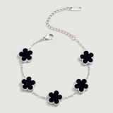 Lucky Five-Petal Bracelet – Black