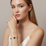 Lucky Five-Petal Bracelet – Black