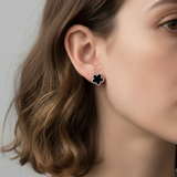 Lucky Clover Earrings - Black