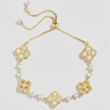 Clover Charm Bracelet - Gold